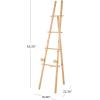 image:imageDeco 79 Wood Display Easel Tall Adjustable 3 Tier Floor Standing Easel with Chain Support Display Stand 14 x 22 x 58 Light Brown17 x 22 x 65
