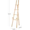 image:imageDeco 79 Wood Display Easel Tall Adjustable 3 Tier Floor Standing Easel with Chain Support Display Stand 14 x 22 x 58 Light Brown17 x 22 x 65