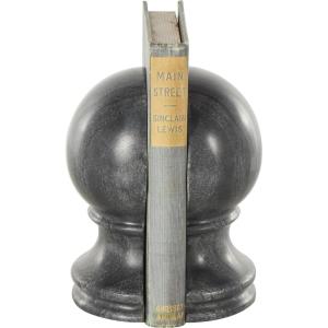 image:imageDeco 79 Marble Globe Decorative Bookends Sleek Orb Non Skid Bookends Set of 2 Office Bookends2 W 7 H WhiteBlack