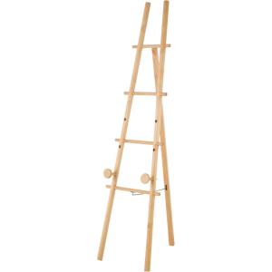 image:imageDeco 79 Wood Display Easel Tall Adjustable 3 Tier Floor Standing Easel with Chain Support Display Stand 14 x 22 x 58 Light Brown17 x 22 x 65