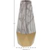image:imageCosmoLiving by Cosmopolitan Ceramic Decorative Vase Faux Marble Centerpiece Vase with Gold Base Flower Vase for Home Decoration 6 x 6 x 14 Gold6 x 6 x 14