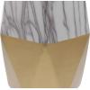 image:imageCosmoLiving by Cosmopolitan Ceramic Decorative Vase Faux Marble Centerpiece Vase with Gold Base Flower Vase for Home Decoration 6 x 6 x 14 Gold6 x 6 x 14