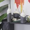 image:imageCosmoLiving by Cosmopolitan Ceramic Vase 8 x 8 x 11 WhiteBlack