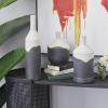 image:imageCosmoLiving by Cosmopolitan Ceramic Vase 8 x 8 x 11 WhiteBlack