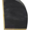 image:imageCosmoLiving by Cosmopolitan Marble Geometric Bookends with Gold Inlay Set of 2 4W 6H WhiteBlack