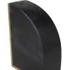 image:imageCosmoLiving by Cosmopolitan Marble Geometric Bookends with Gold Inlay Set of 2 4W 6H WhiteBlack