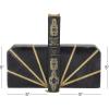 image:imageCosmoLiving by Cosmopolitan Marble Geometric Bookends with Gold Inlay Set of 2 4W 6H WhiteBlackGold