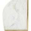 image:imageCosmoLiving by Cosmopolitan Marble Geometric Bookends with Gold Inlay Set of 2 4W 6H WhiteWhite