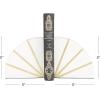 image:imageCosmoLiving by Cosmopolitan Marble Geometric Bookends with Gold Inlay Set of 2 4W 6H WhiteWhiteGold