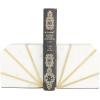 image:imageCosmoLiving by Cosmopolitan Marble Geometric Bookends with Gold Inlay Set of 2 4W 6H WhiteWhiteGold