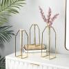 image:imageCosmoLiving by Cosmopolitan Stainless Steel Metal Decorative Vase Test Tube Centerpiece Vases Set of 3 Flower Vases for Home Decoration 13 12 9H Gold