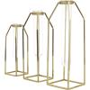 image:imageCosmoLiving by Cosmopolitan Stainless Steel Metal Decorative Vase Test Tube Centerpiece Vases Set of 3 Flower Vases for Home Decoration 13 12 9H Gold