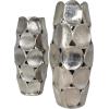image:imageDeco 79 Aluminum Metal Decorative Vase Geometric Open Framed Centerpiece Vases with Circular Plates Set of 2 Flower Vases for Home Decoration 13 11H GoldSilver