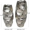 image:imageDeco 79 Aluminum Metal Decorative Vase Geometric Open Framed Centerpiece Vases with Circular Plates Set of 2 Flower Vases for Home Decoration 13 11H GoldSilver