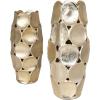 image:imageDeco 79 Aluminum Metal Decorative Vase Geometric Open Framed Centerpiece Vases with Circular Plates Set of 2 Flower Vases for Home Decoration 13 11H GoldGold