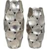 image:imageDeco 79 Aluminum Metal Decorative Vase Geometric Open Framed Centerpiece Vases with Circular Plates Set of 2 Flower Vases for Home Decoration 13 11H GoldSilver