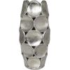 image:imageDeco 79 Aluminum Metal Decorative Vase Geometric Open Framed Centerpiece Vases with Circular Plates Set of 2 Flower Vases for Home Decoration 13 11H GoldSilver