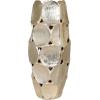 image:imageDeco 79 Aluminum Metal Decorative Vase Geometric Open Framed Centerpiece Vases with Circular Plates Set of 2 Flower Vases for Home Decoration 13 11H GoldGold