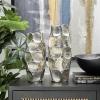 image:imageDeco 79 Aluminum Metal Decorative Vase Geometric Open Framed Centerpiece Vases with Circular Plates Set of 2 Flower Vases for Home Decoration 13 11H GoldSilver