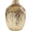 image:imageDeco 79 Ceramic Antique Style Distressed Vase 10 x 10 x 22 BrownBeige