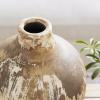 image:imageDeco 79 Ceramic Antique Style Distressed Vase 10 x 10 x 22 BrownBeige