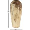 image:imageDeco 79 Ceramic Antique Style Distressed Vase 10 x 10 x 22 BrownBeige