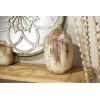 image:imageDeco 79 Ceramic Antique Style Distressed Vase 10 x 10 x 22 BrownBeige