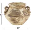 image:imageDeco 79 Ceramic Antique Style Distressed Vase 10 x 10 x 22 BrownBeige