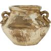 image:imageDeco 79 Ceramic Antique Style Distressed Vase 10 x 10 x 22 BrownBeige