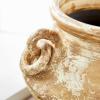image:imageDeco 79 Ceramic Antique Style Distressed Vase 10 x 10 x 22 BrownBeige