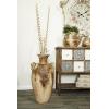 image:imageDeco 79 Ceramic Antique Style Distressed Vase 10 x 10 x 22 BrownBeige