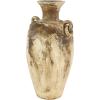 image:imageDeco 79 Ceramic Antique Style Distressed Vase 10 x 10 x 22 BrownBeige