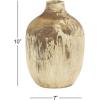 image:imageDeco 79 Ceramic Antique Style Distressed Vase 10 x 10 x 22 BrownBeige