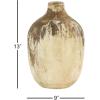 image:imageDeco 79 Ceramic Antique Style Distressed Vase 10 x 10 x 22 BrownBeige