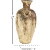 image:imageDeco 79 Ceramic Antique Style Distressed Vase 10 x 10 x 22 BrownBeige
