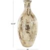 image:imageDeco 79 Ceramic Antique Style Distressed Vase 10 x 10 x 22 BrownBrown