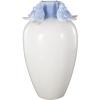image:imageDeco 79 Ceramic Bird Decorative Vase Centerpiece Vase with Blue Accents Flower Vase for Home Decoration 8 x 8 x 15 White8 x 8 x 15
