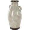 image:imageDeco 79 Ceramic Decorative Vase Antique Amphora Centerpiece Vase with Speckled Texturing and Yellow and Brown Accents Flower Vase for Home Decoration 10 x 9 x 18 CreamCream
