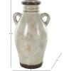 image:imageDeco 79 Ceramic Decorative Vase Antique Amphora Centerpiece Vase with Speckled Texturing and Yellow and Brown Accents Flower Vase for Home Decoration 10 x 9 x 18 CreamCream