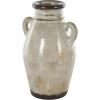 image:imageDeco 79 Ceramic Decorative Vase Antique Amphora Centerpiece Vase with Speckled Texturing and Yellow and Brown Accents Flower Vase for Home Decoration 10 x 8 x 14 Cream