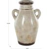 image:imageDeco 79 Ceramic Decorative Vase Antique Amphora Centerpiece Vase with Speckled Texturing and Yellow and Brown Accents Flower Vase for Home Decoration 10 x 8 x 14 Cream