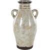 image:imageDeco 79 Ceramic Decorative Vase Antique Amphora Centerpiece Vase with Speckled Texturing and Yellow and Brown Accents Flower Vase for Home Decoration 10 x 9 x 18 CreamCream