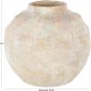 image:imageDeco 79 Ceramic Decorative Vase Antique Short Wide Centerpiece Vase with Shades of Pink Flower Vase for Home Decoration 12 x 12 x 11 BeigeBeige