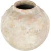 image:imageDeco 79 Ceramic Decorative Vase Antique Short Wide Centerpiece Vase with Shades of Pink Flower Vase for Home Decoration 12 x 12 x 11 BeigeBeige