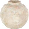 image:imageDeco 79 Ceramic Decorative Vase Antique Short Wide Centerpiece Vase with Shades of Pink Flower Vase for Home Decoration 12 x 12 x 11 BeigeBeige