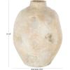 image:imageDeco 79 Ceramic Decorative Vase Antique Short Wide Centerpiece Vase with Shades of Pink Flower Vase for Home Decoration 12 x 12 x 11 BeigeBeige