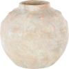 image:imageDeco 79 Ceramic Decorative Vase Antique Short Wide Centerpiece Vase with Shades of Pink Flower Vase for Home Decoration 12 x 12 x 11 BeigeBeige