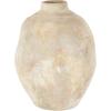 image:imageDeco 79 Ceramic Decorative Vase Antique Short Wide Centerpiece Vase with Shades of Pink Flower Vase for Home Decoration 12 x 12 x 11 BeigeBeige