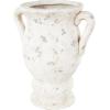 image:imageDeco 79 Ceramic Decorative Vase Antique Style Distressed Centerpiece Vase with Handles Flower Vase for Home Decoration 14 x 11 x 18 CreamCream