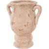 image:imageDeco 79 Ceramic Decorative Vase Antique Style Distressed Centerpiece Vase with Handles Flower Vase for Home Decoration 14 x 11 x 18 CreamPink